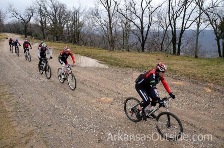 Riders in an early section.
