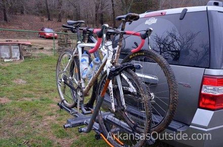 Obligatory muddy bike photo (notice the different types of bikes ridden).