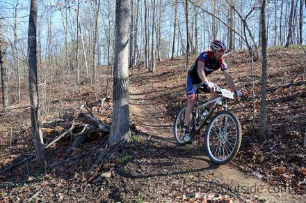 Local racer, Phillip Prater heading into a sweet section.