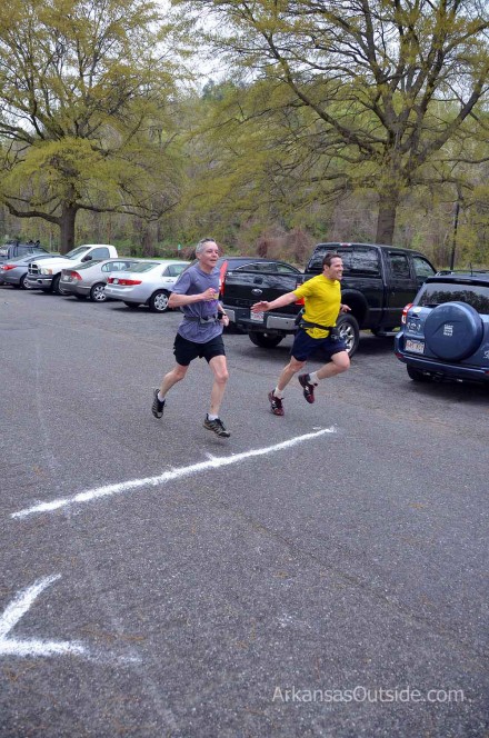 Outstretched at the finish!