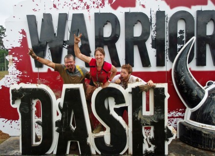 Here we are after finishing, feeling like a WARRIOR!