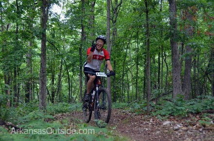 Arkansas Outside Contributor Cliff Li enjoying the race. (Cliff placed 3rd in his group)