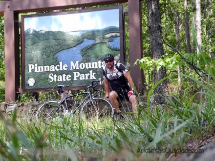 I arrived at Pinnacle Mountain State Park alone and without a tripod.