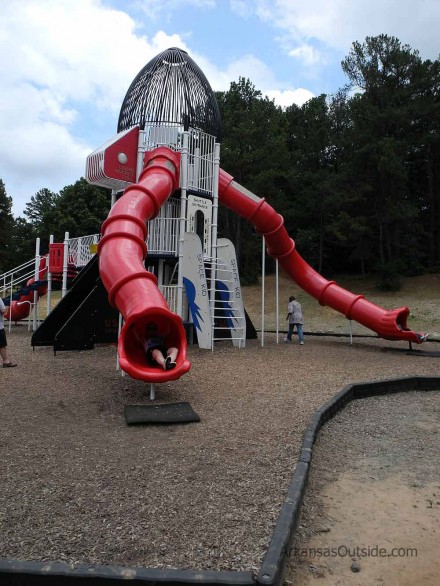 ...after Lisa took a ride on the Rocket Slide.