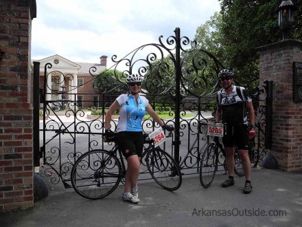The gates of the Governor's Mansion (Bill Clinton slept here).