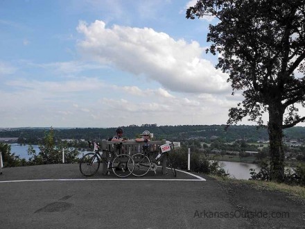Taking a break at the top of Fort Roots.