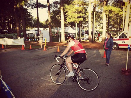 Heading out for a quick bike ride.
