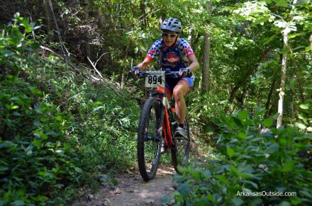 A category 3 racer making her way to the finish.