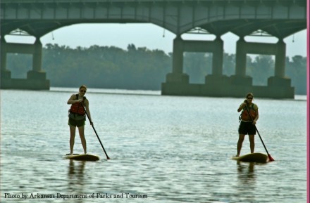 SUPOne The author on the right near the I-430 bridge.