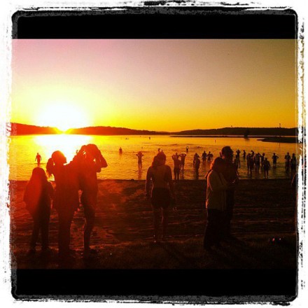 A beautiful morning for a swim.