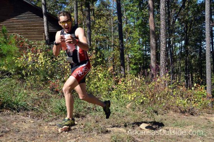 2012-10-27_XTERRA_0630 Many racers used the climb out of transition to hydrate and get some nutrition...and mug for the camera.