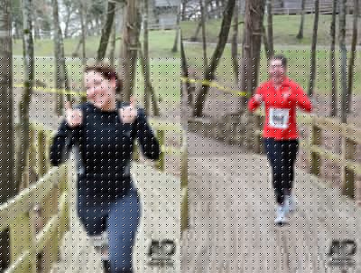 The Cragle sisters were all "thumbs-up" for the run.