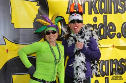 Party time at the finish.