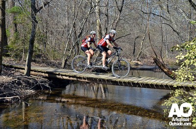 The lone tandem in the race, they were smiling every time I saw them.