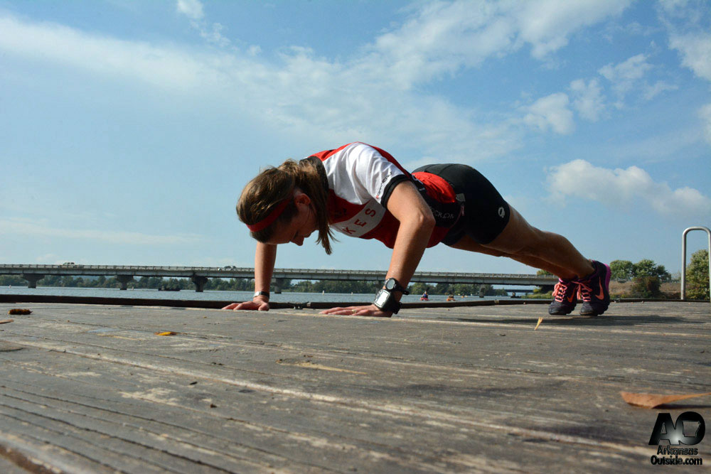 Maryanne knocks out some good pushups