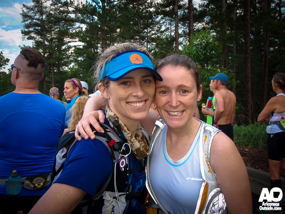 Some of our other friends, Jen and xxx preparing to run.