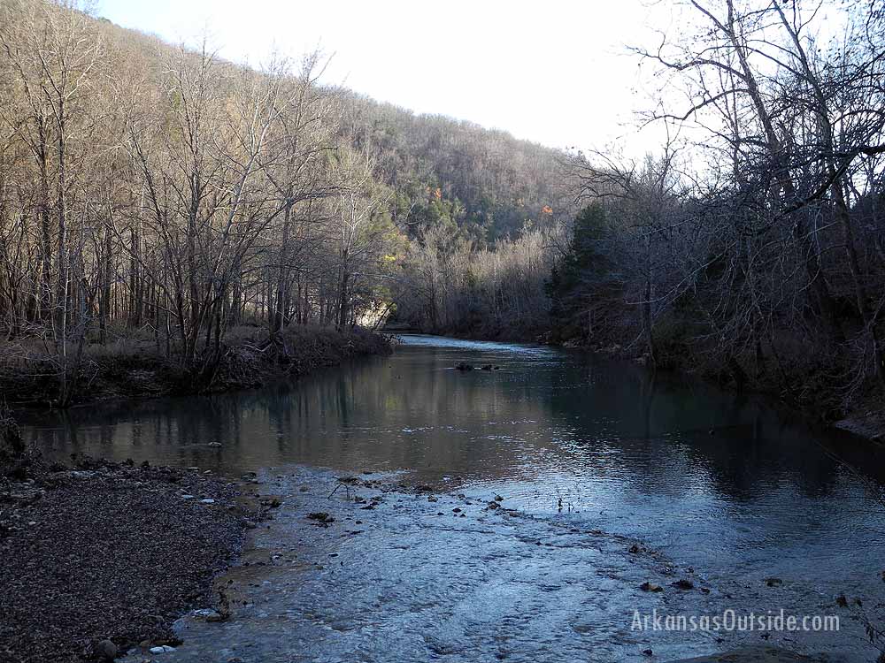 This is the up river view from McKenna's perch.
