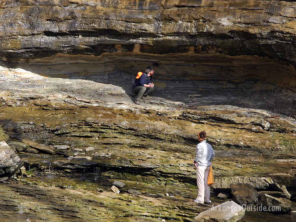 David and McKenna up under the falls.