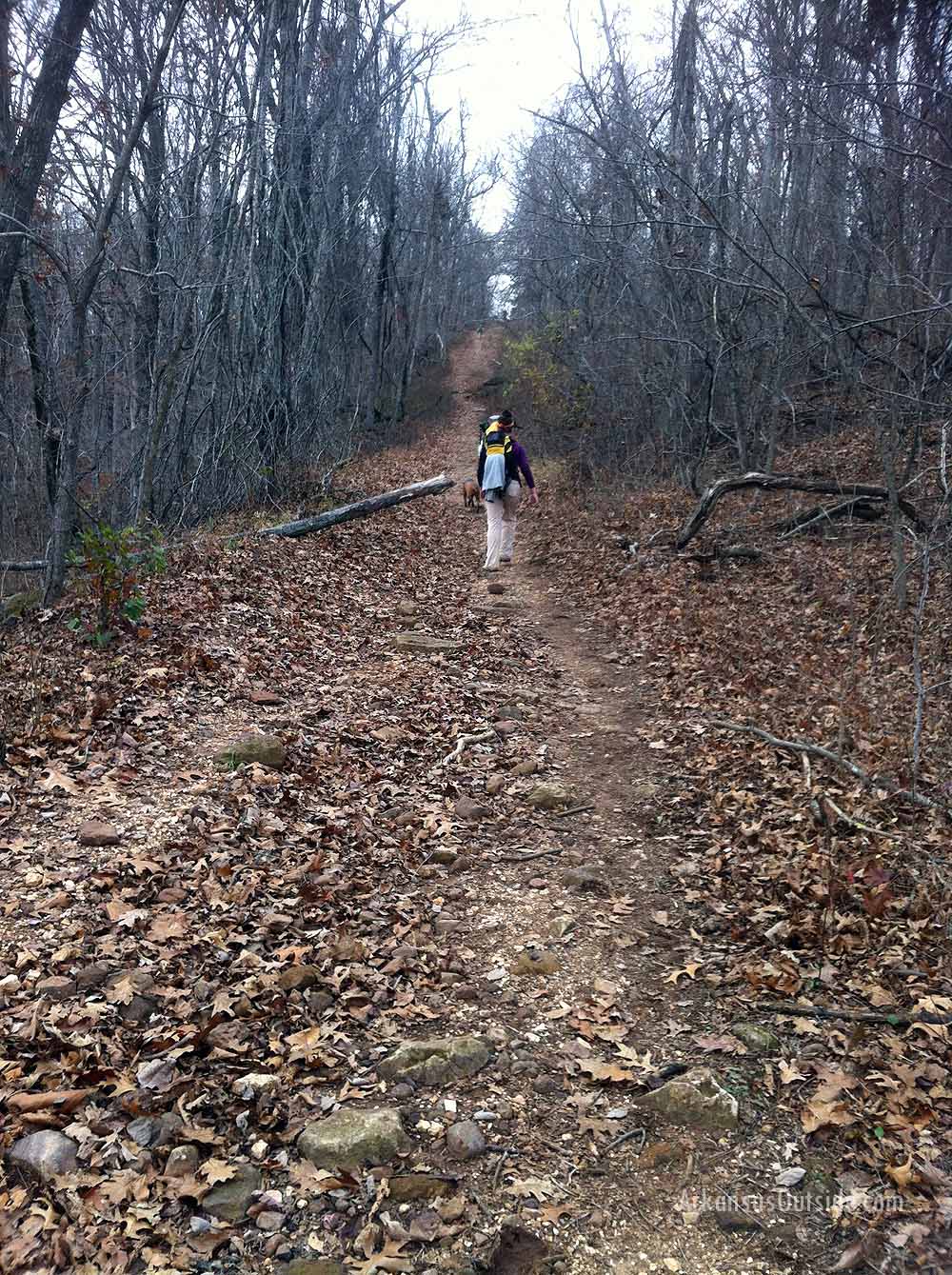 We made pretty good time hiking out considering the hills.