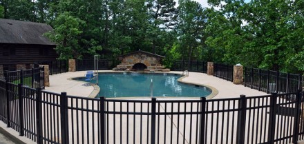 DSC_0041 The new pool includes a waterfall feature and new bathrooms for bathers and hikers.