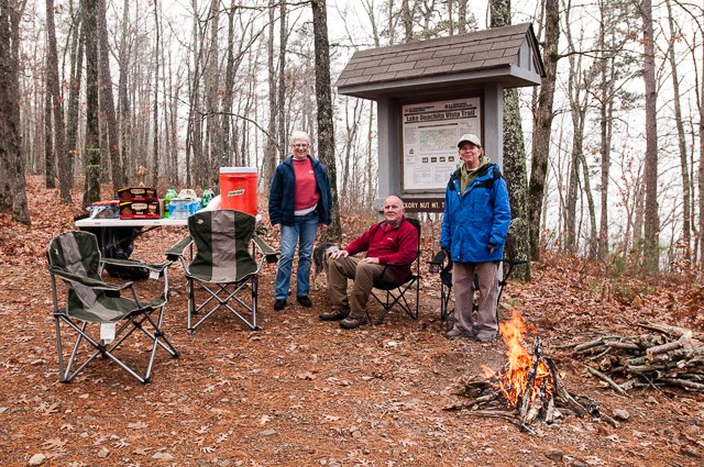 522692_420226048047602_1043605852_n Aid station at the turnaround on Hickory Nut Mountain.