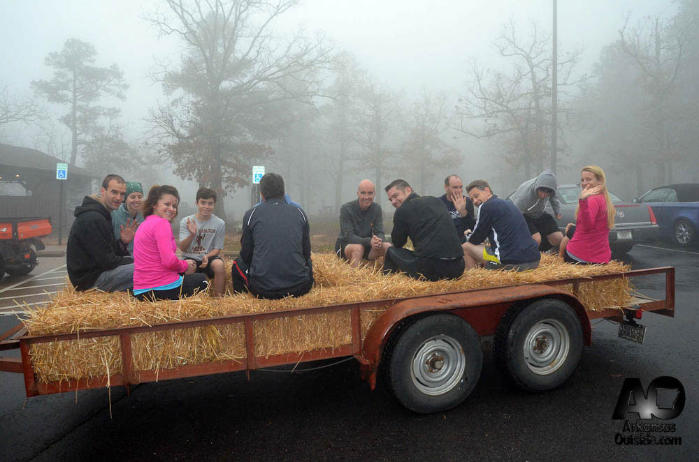 Hayride This race has a hay ride. Runners are transported to the start line the old fashioned way.