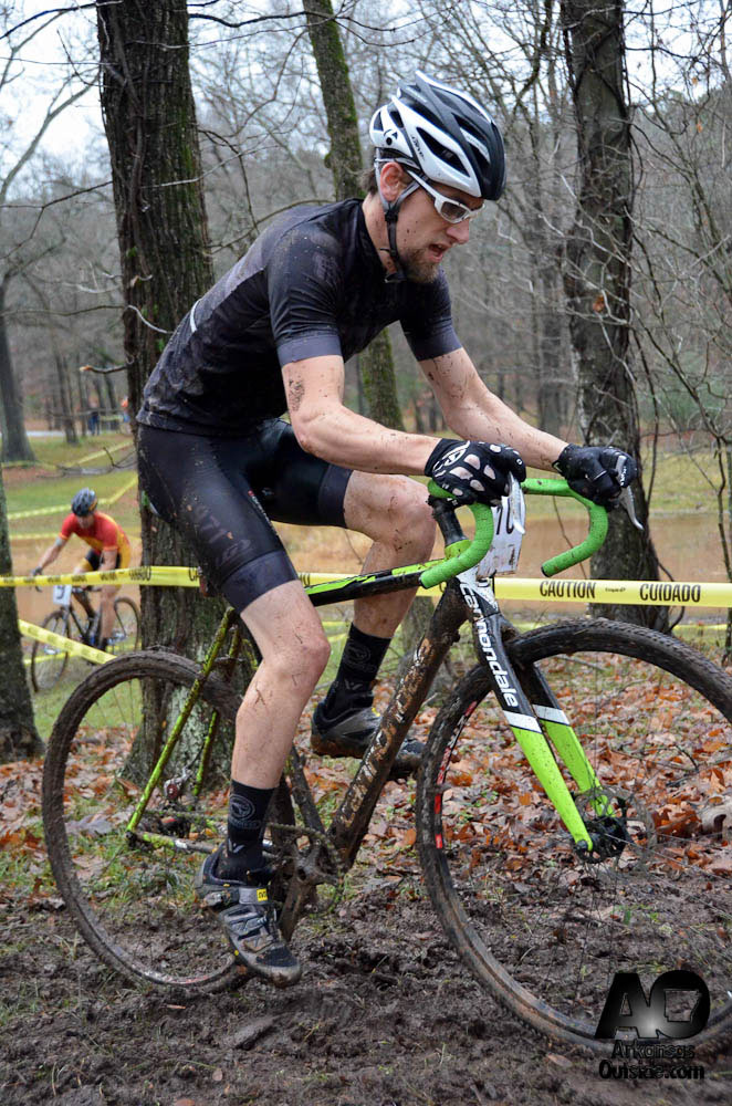 StateCX2012-266 Trevor Edwards makes the climb after the water crossing.