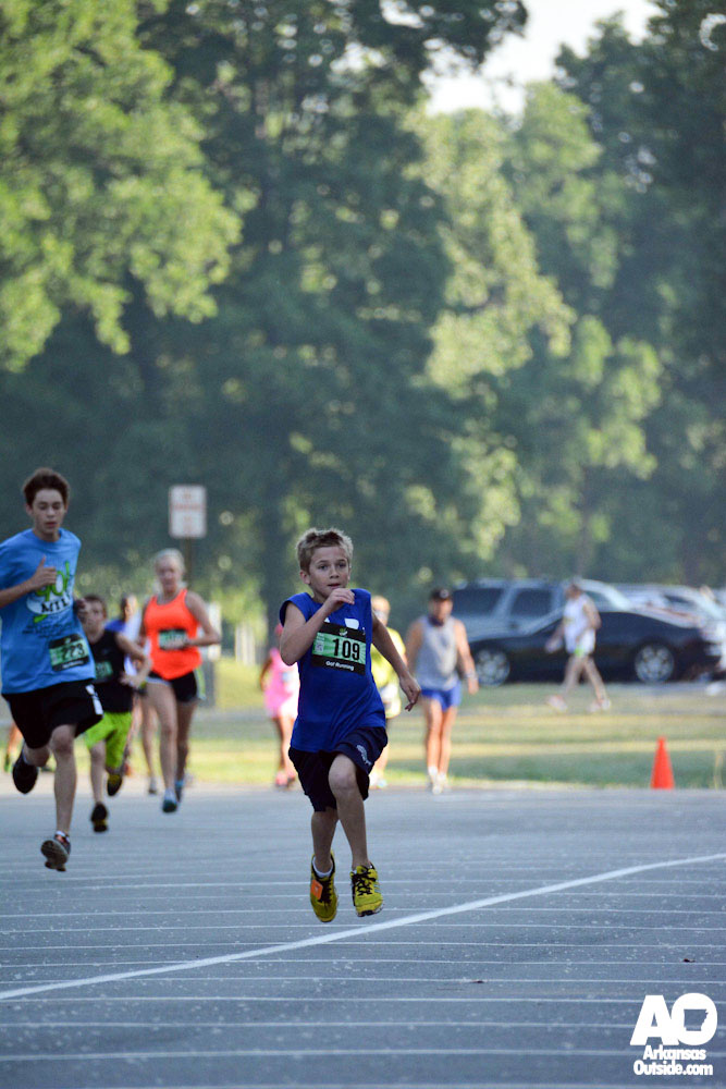 Finishing hard on that first mile.