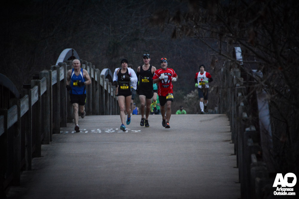 Before getting to the Big Dam Bridge runners first crossed the Jimmison Creek Bridge.