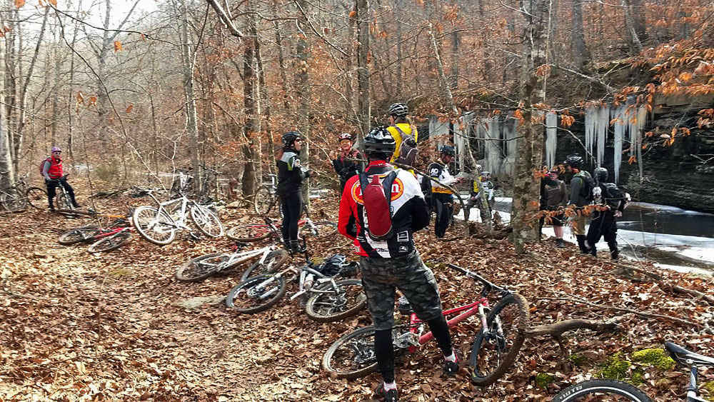 Let's stop here! Break time on the Upper Buffalo.