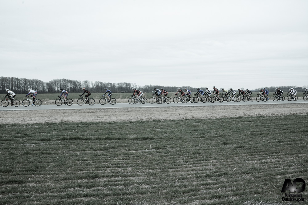 Riding the wide-open farmland.