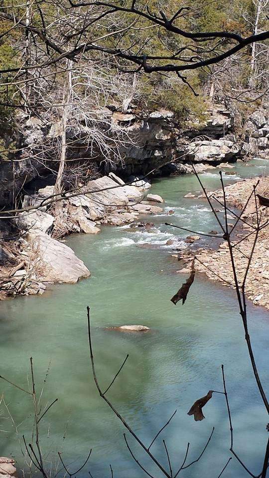 Over the creek.