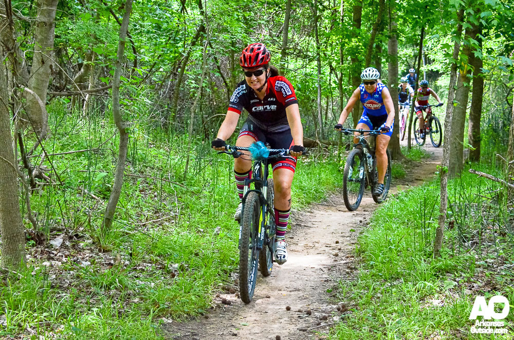 Leading the mountain bike group at 2014 Cyclofemme.