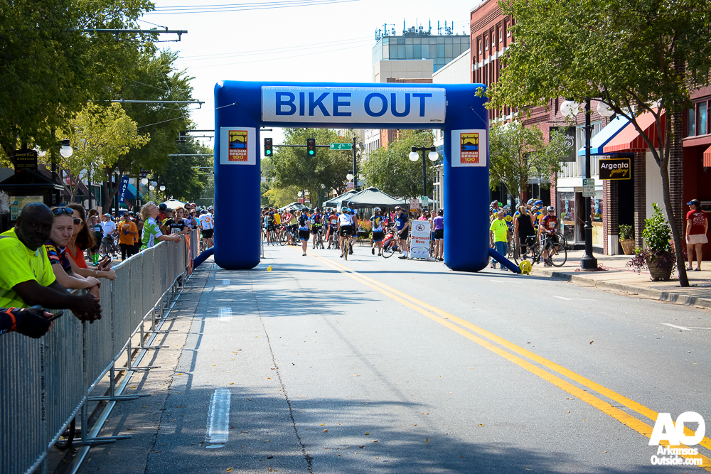Where the riders detach from the bikes.