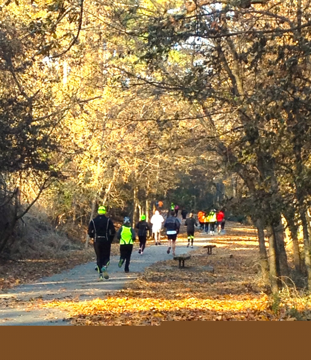 Heading down the trail in Knopp Park.