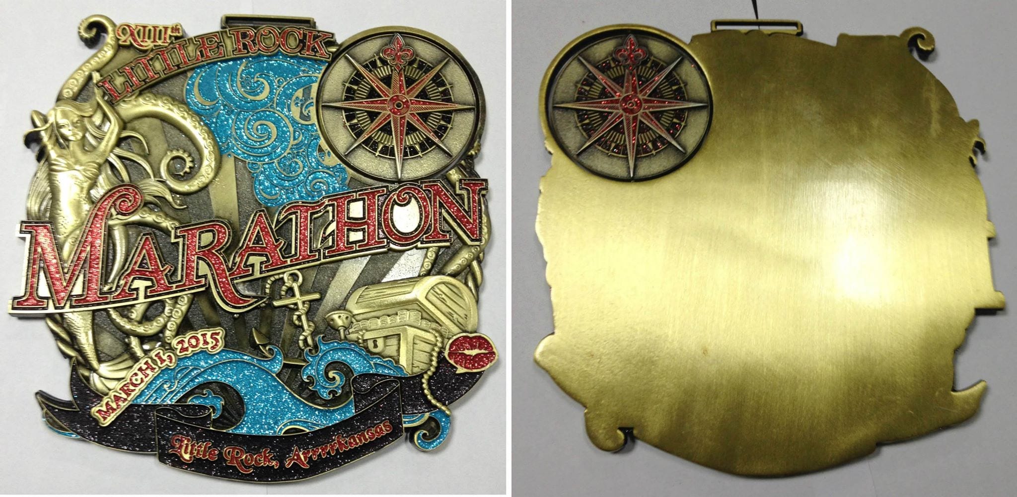 The 2015 Little Rock Marathon Medal