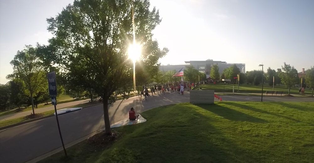 Start of the first run.