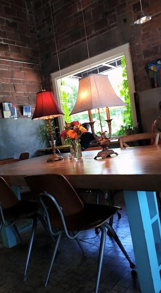 The comfortable view from our table.