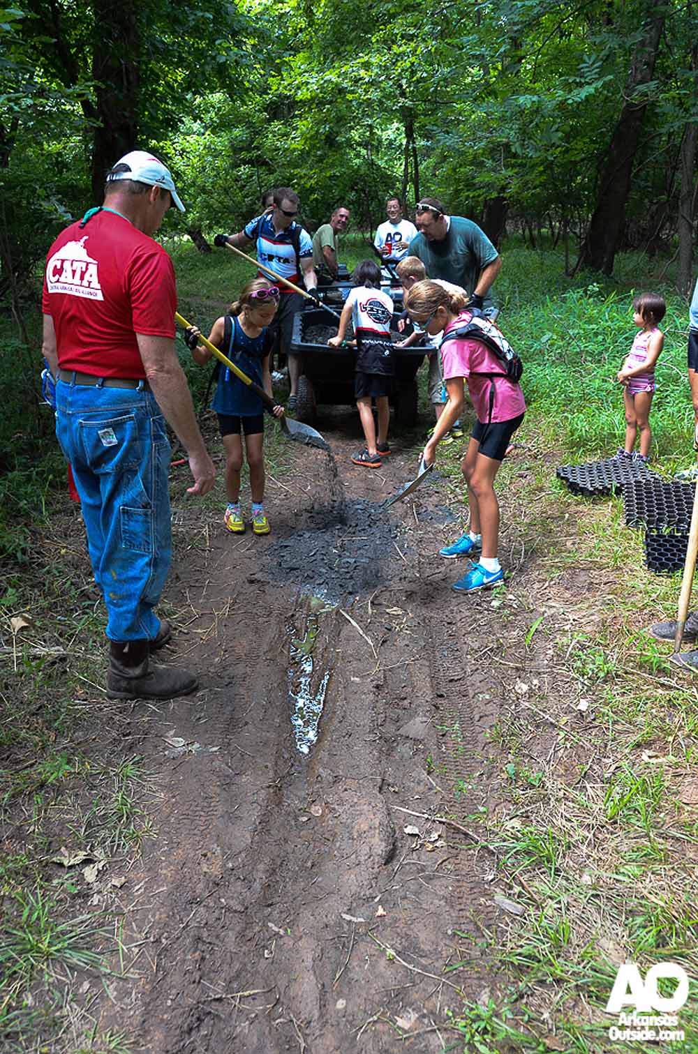 CATA getting kids involved in trail work.