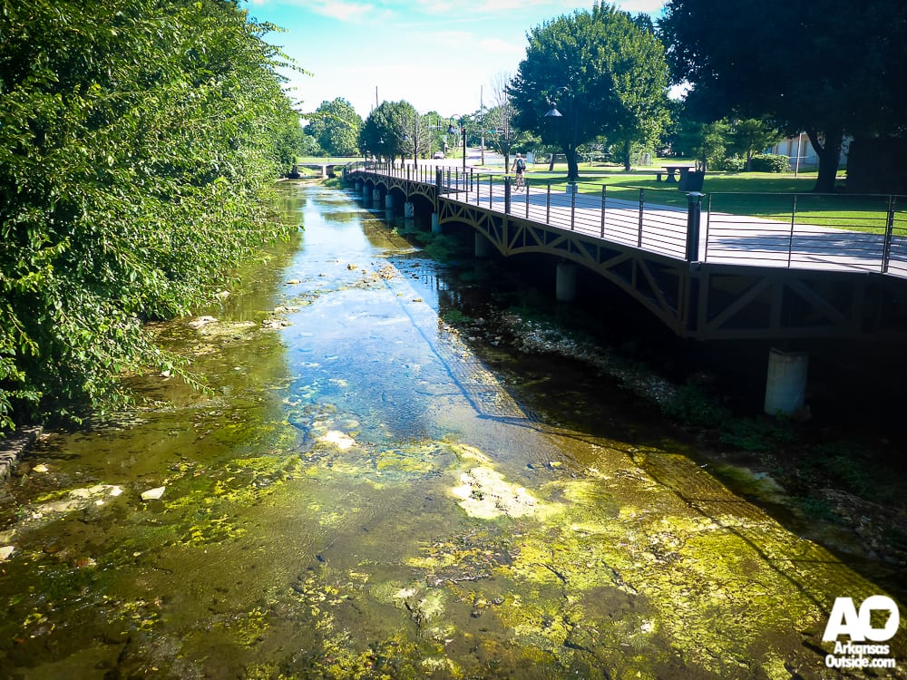 In Springdale we rode on this section of trail over the creek.