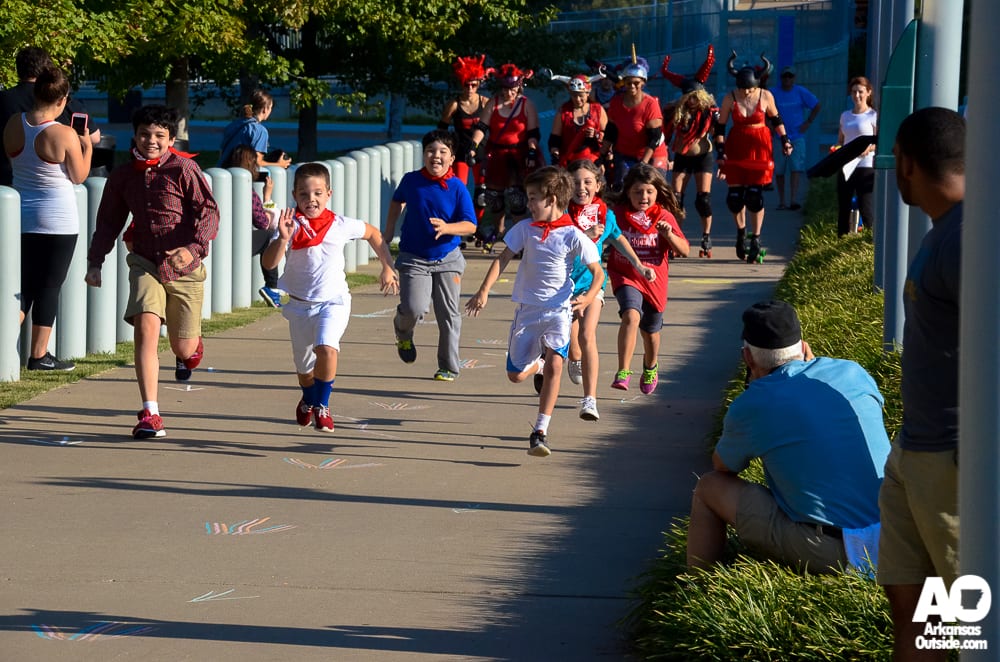 The littles outrun the bulls