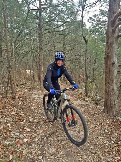 Back 40 Tina on bike