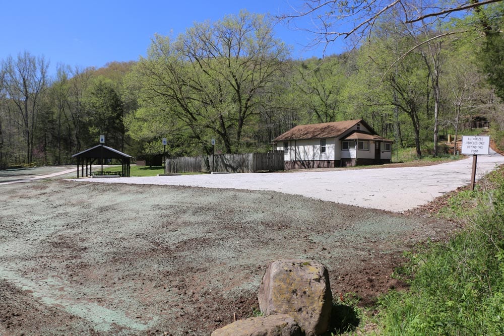 A newly constructed accessible parking lot connects to the pavilion and restrooms via an ABA-accessible trail. Photo: Madison West/NPS
