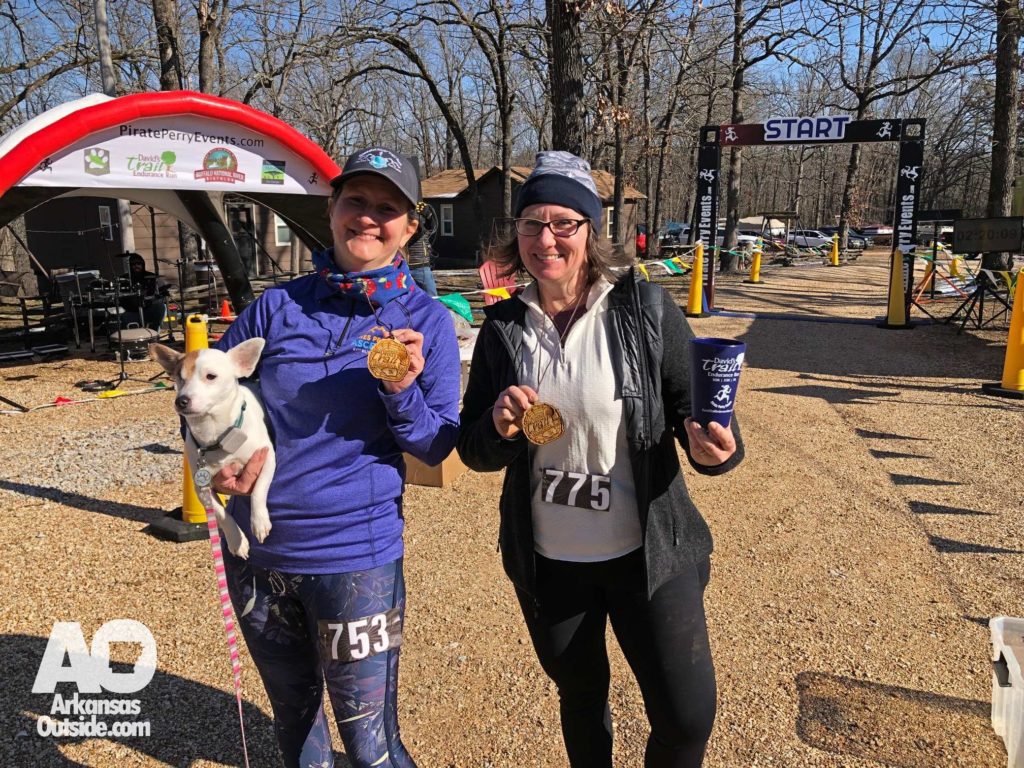Finish for the party and the bling. David's Trail Endurance Run