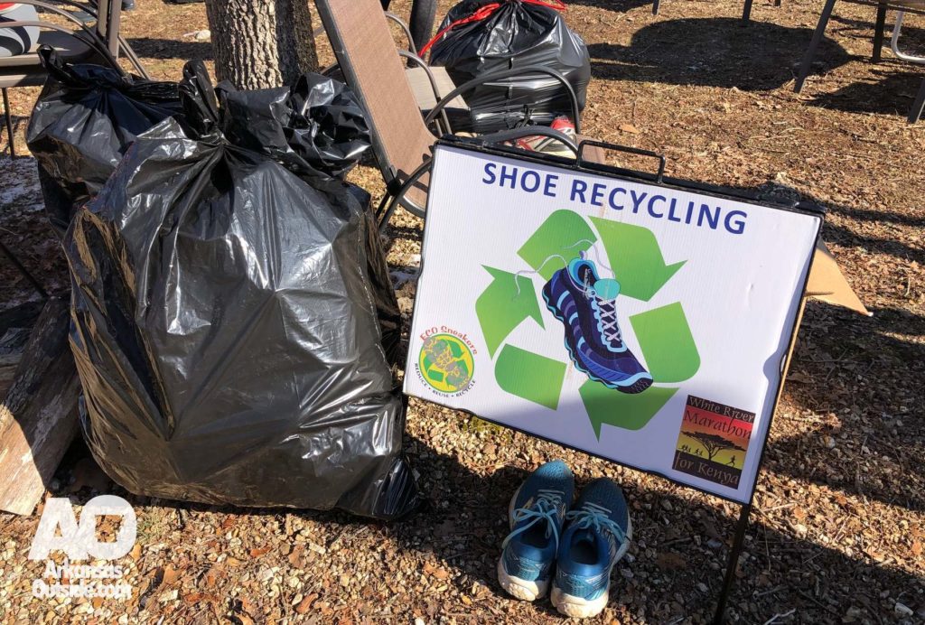 Shoe recycling. David's Trail Endurance Run