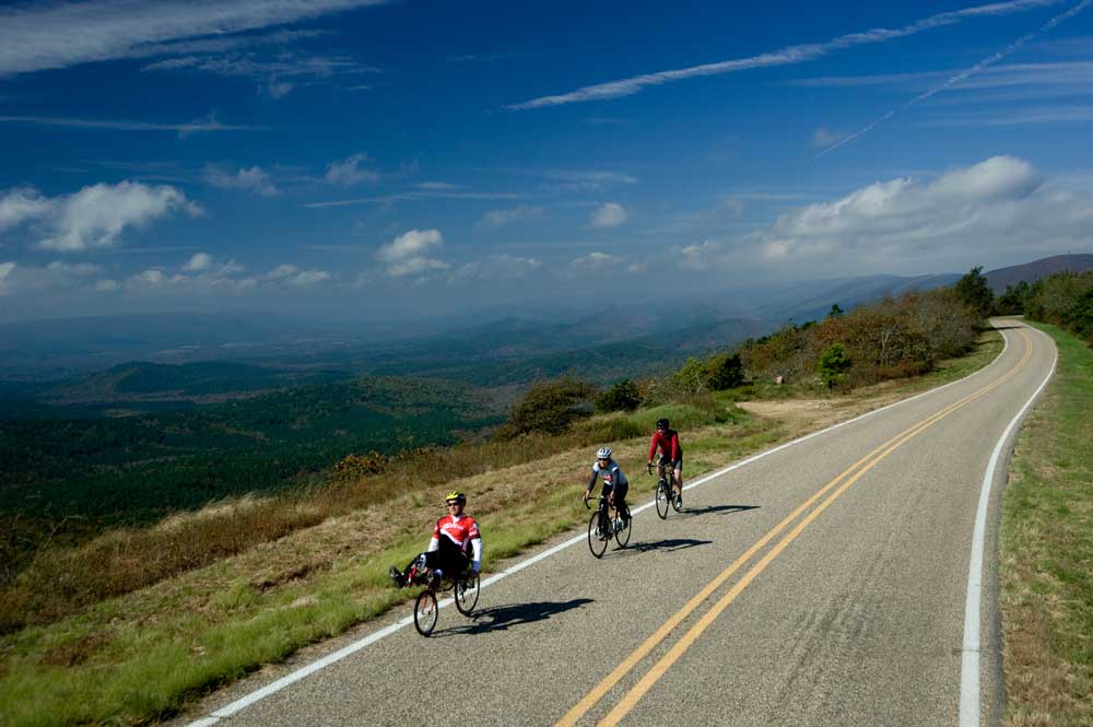 Riders on the Talimena Scenic Highway