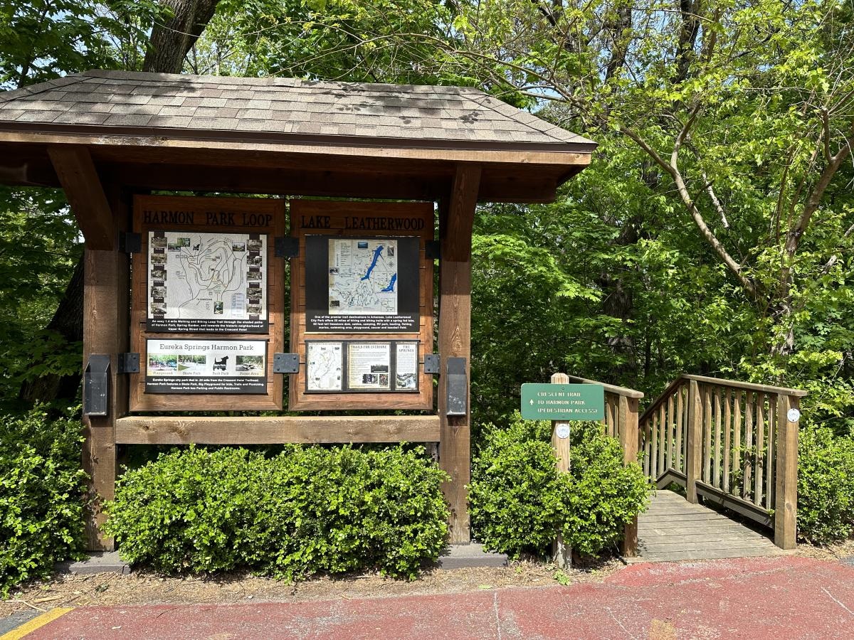 Information board at the Crescent Trail trailhead
